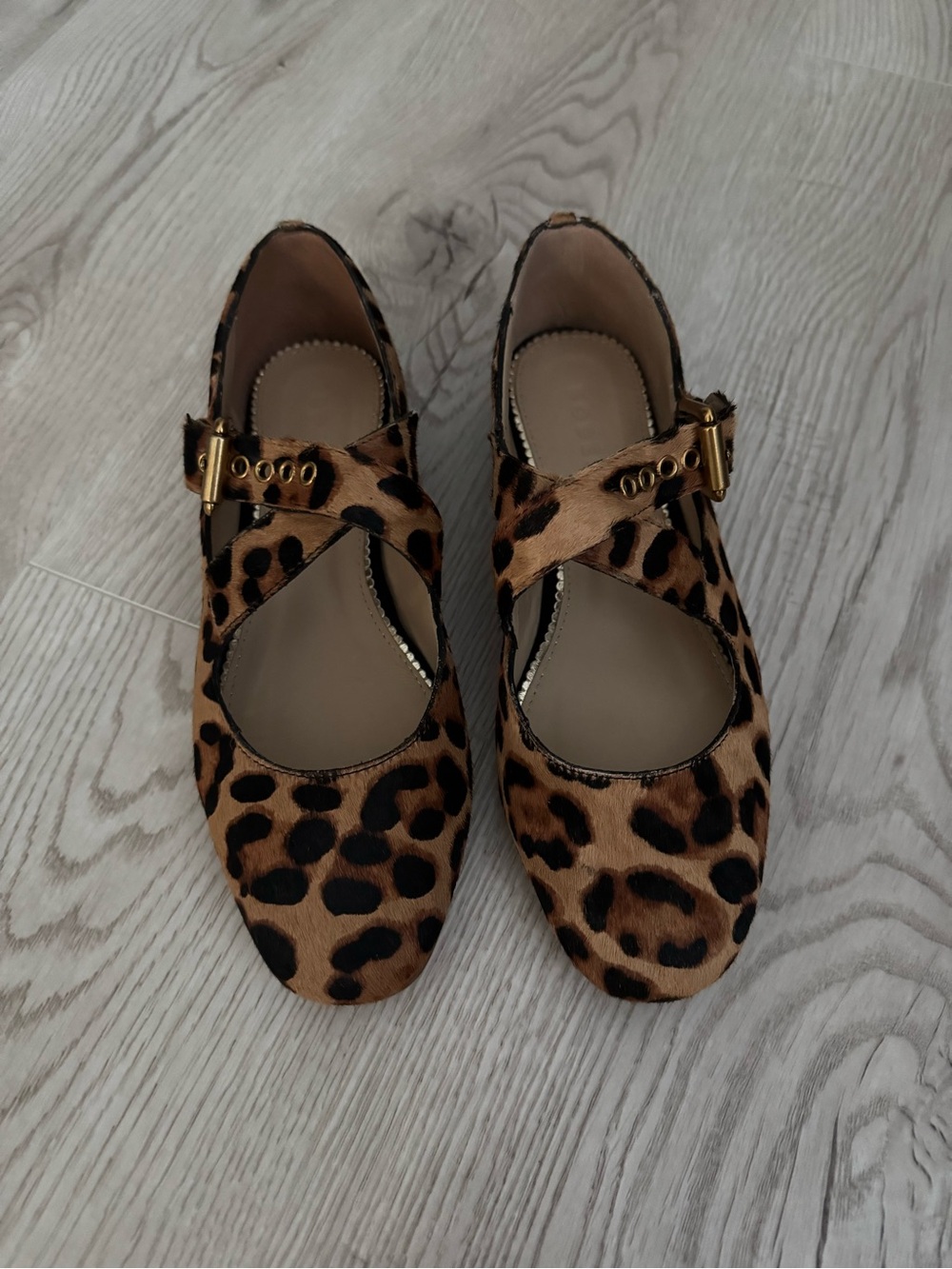 Boden Cross Strap Mary Jane Classic Leopard size 8(39) - Picture 5 of 13